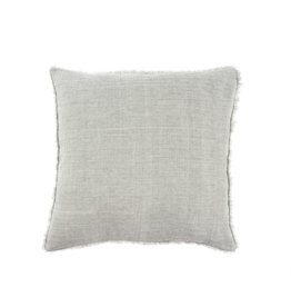Lina Linen Pillow Flint Gray 24x24