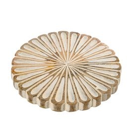 Dahlia Wooden Tray Round