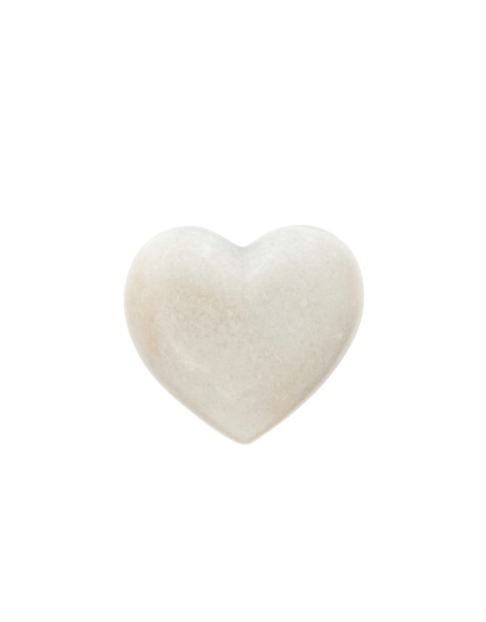 White Marble Heart - Small