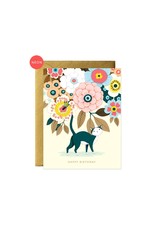 Birthday - Floral Kitty