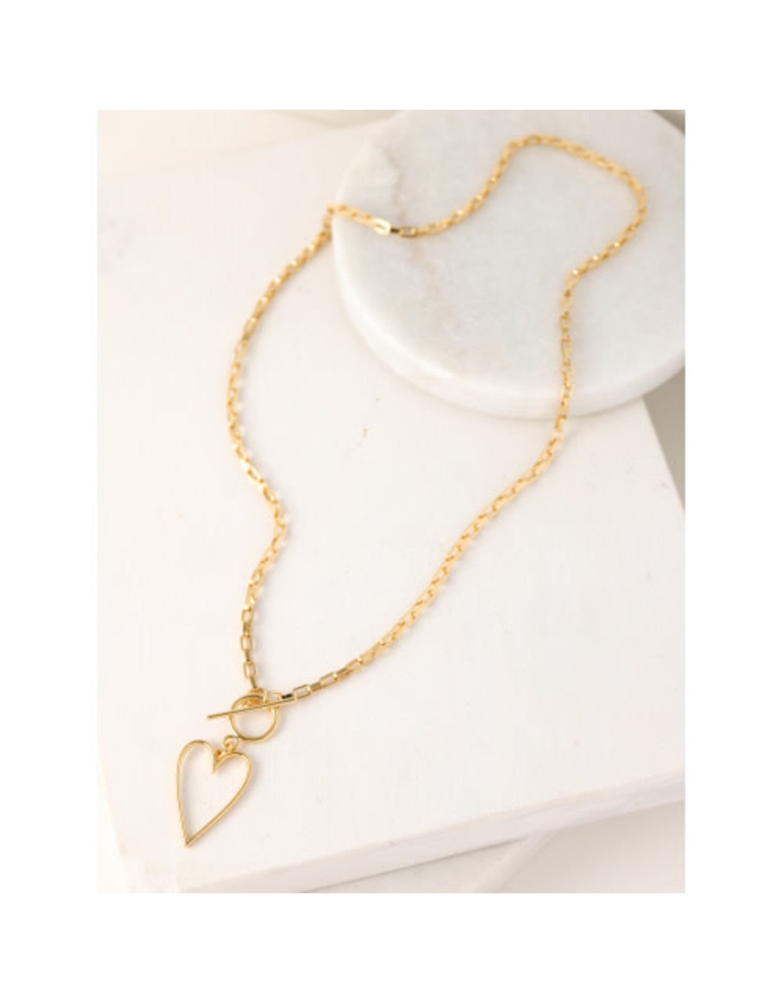 Lovestruck Heart Necklace Gold