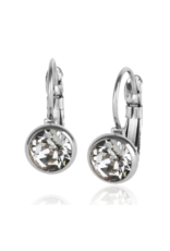 jj+rr Swarovski Crystal Frenchback Earring - Stainless Steel - Silver