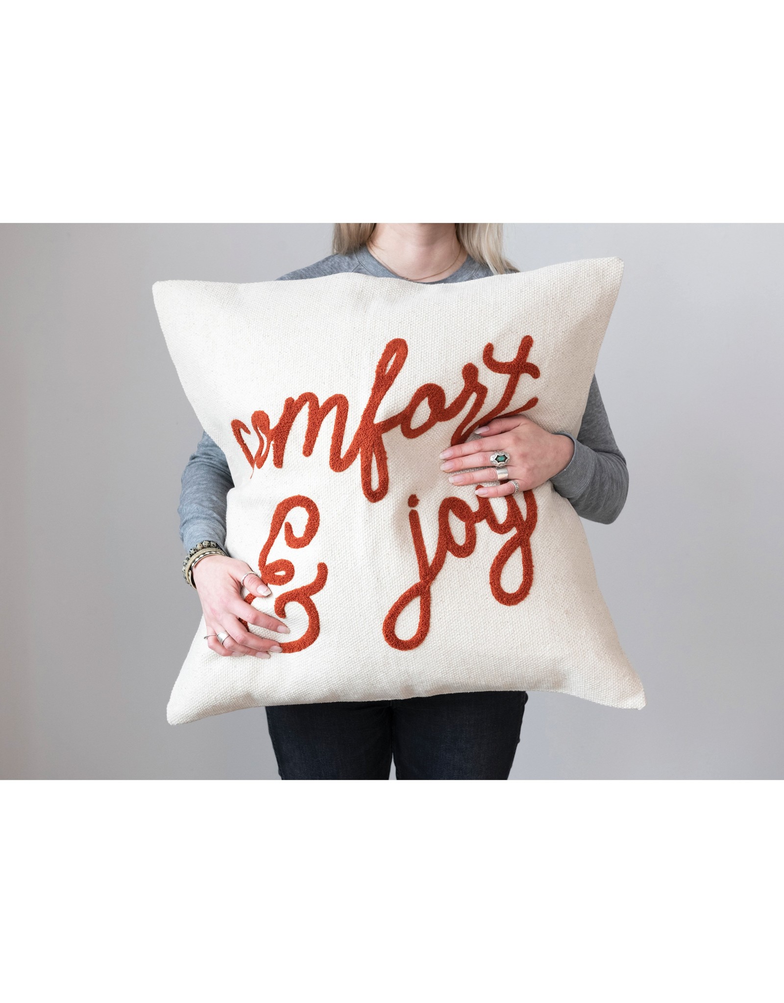 "Comfort & Joy" Decorative Pillow