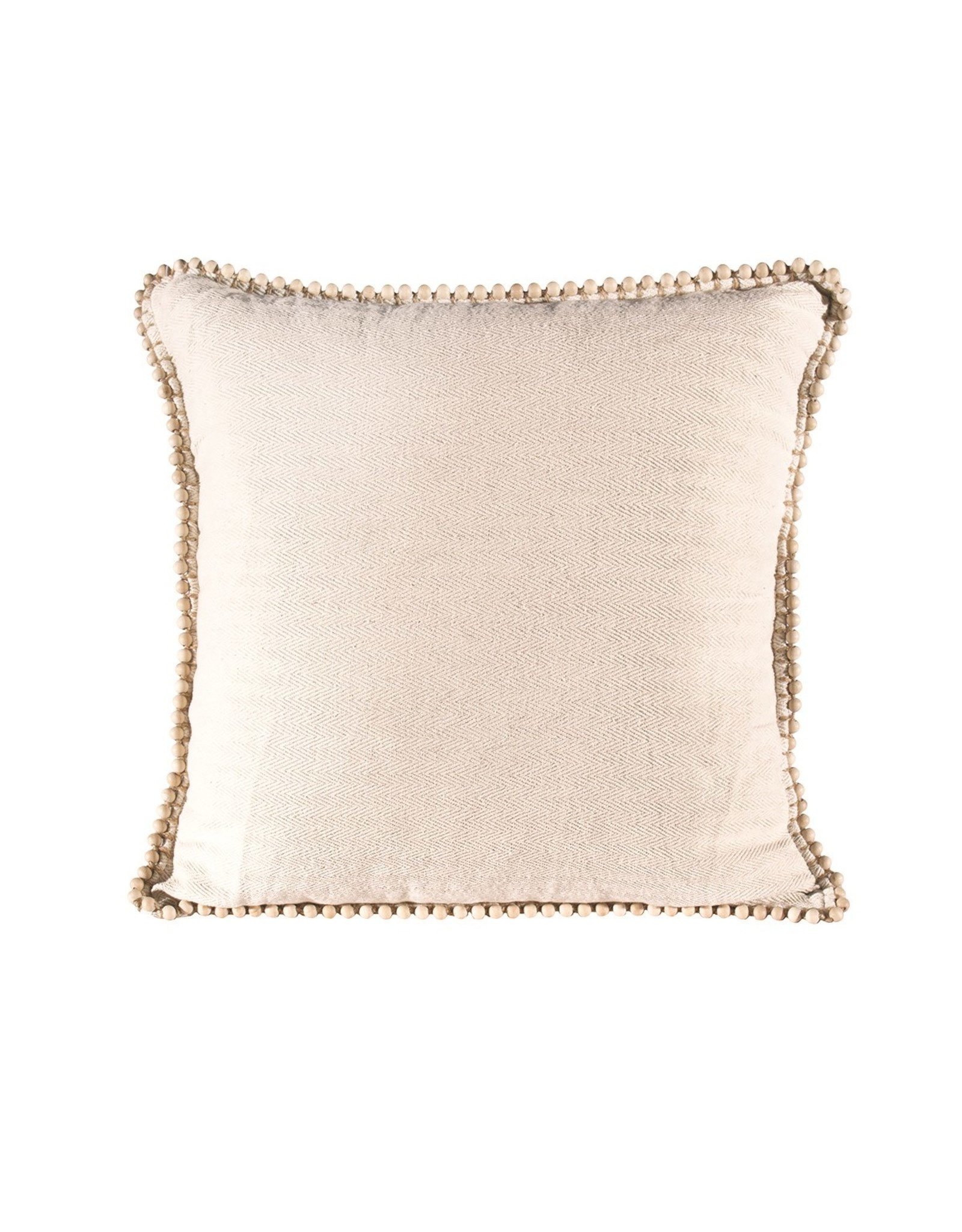 Pillow  with Wood Bead Trim