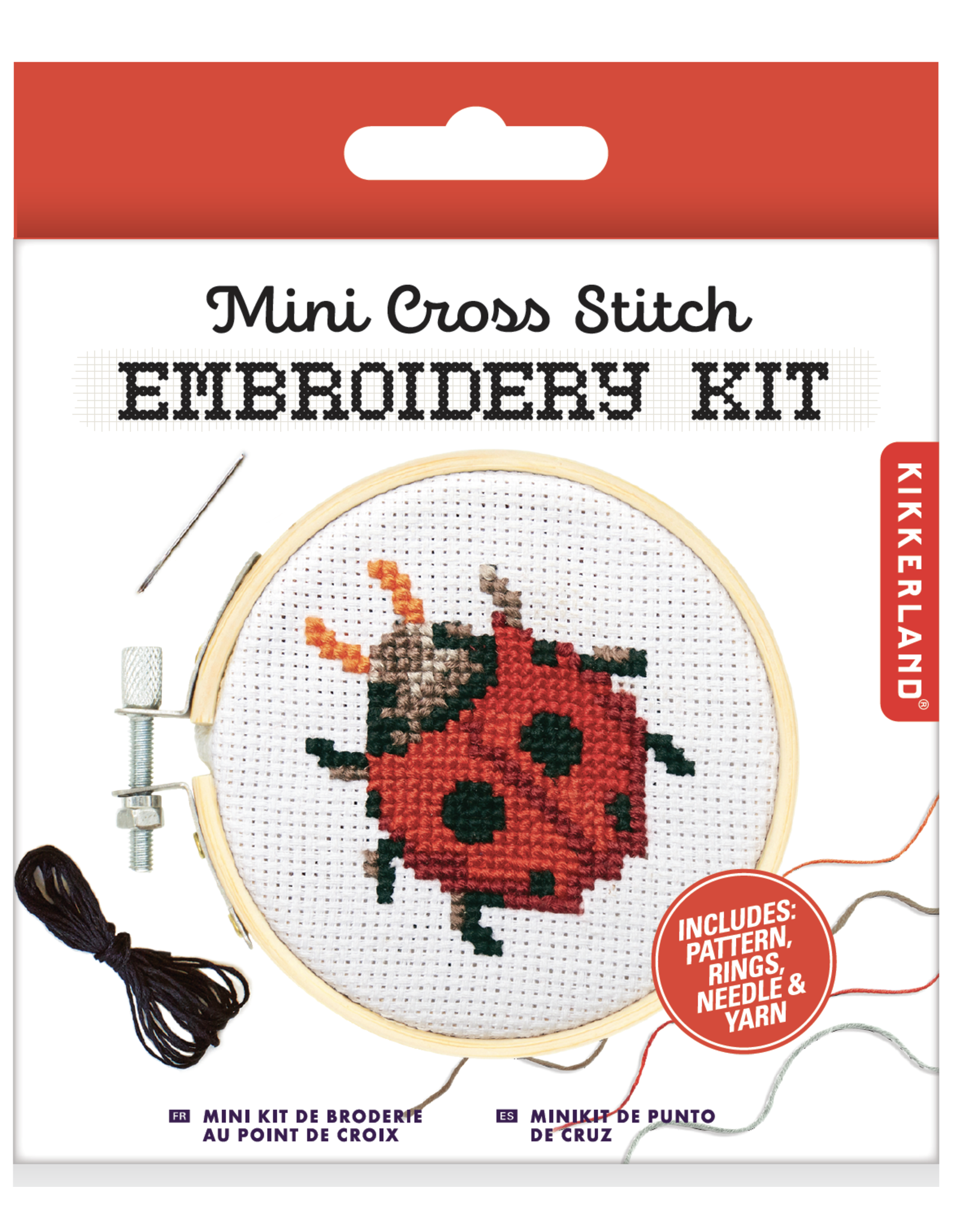 Mini Cross-Stitch Embroidery Kit - Ladybug