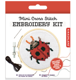 Mini Cross-Stitch Embroidery Kit - Ladybug