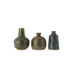 Stoneware Vase with Reactive Glaze