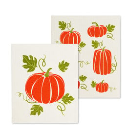 Pumpkins Swedish Dishcloths - Set of 2