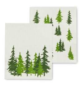 Evergreen Forest Swedish Dishcloths - Set of 2