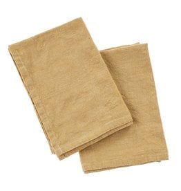 Stonewashed Linen Tea Towels S/2 - Curry