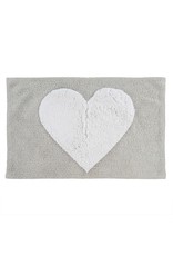 Heart Bath Mat - Grey/White