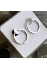 Pika & Bear San Dimas Baguette Hoop Earrings, Sterling Silver