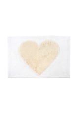 Heart Bath Mat - White/Natural