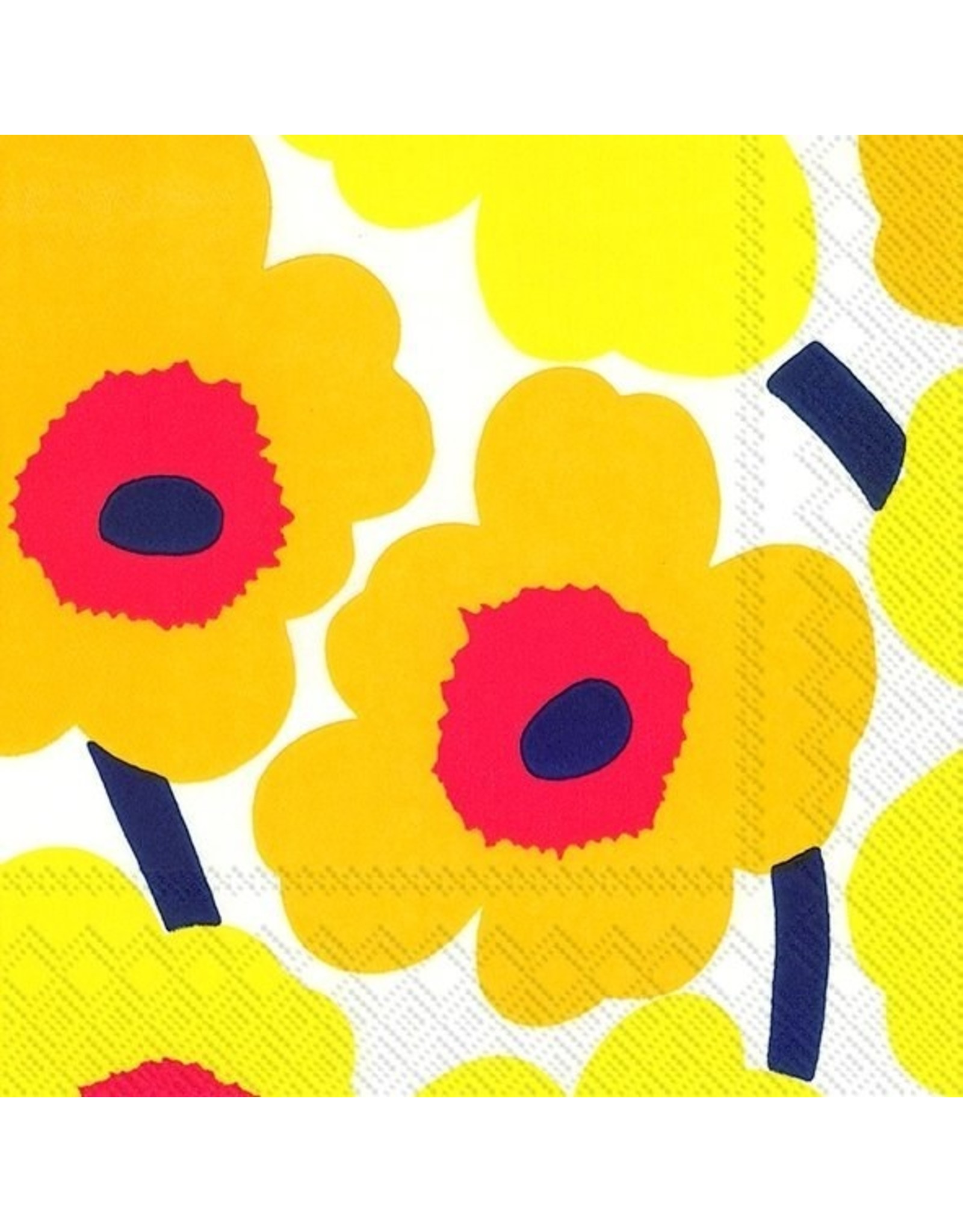 Unikko Yellow Cocktail Napkins