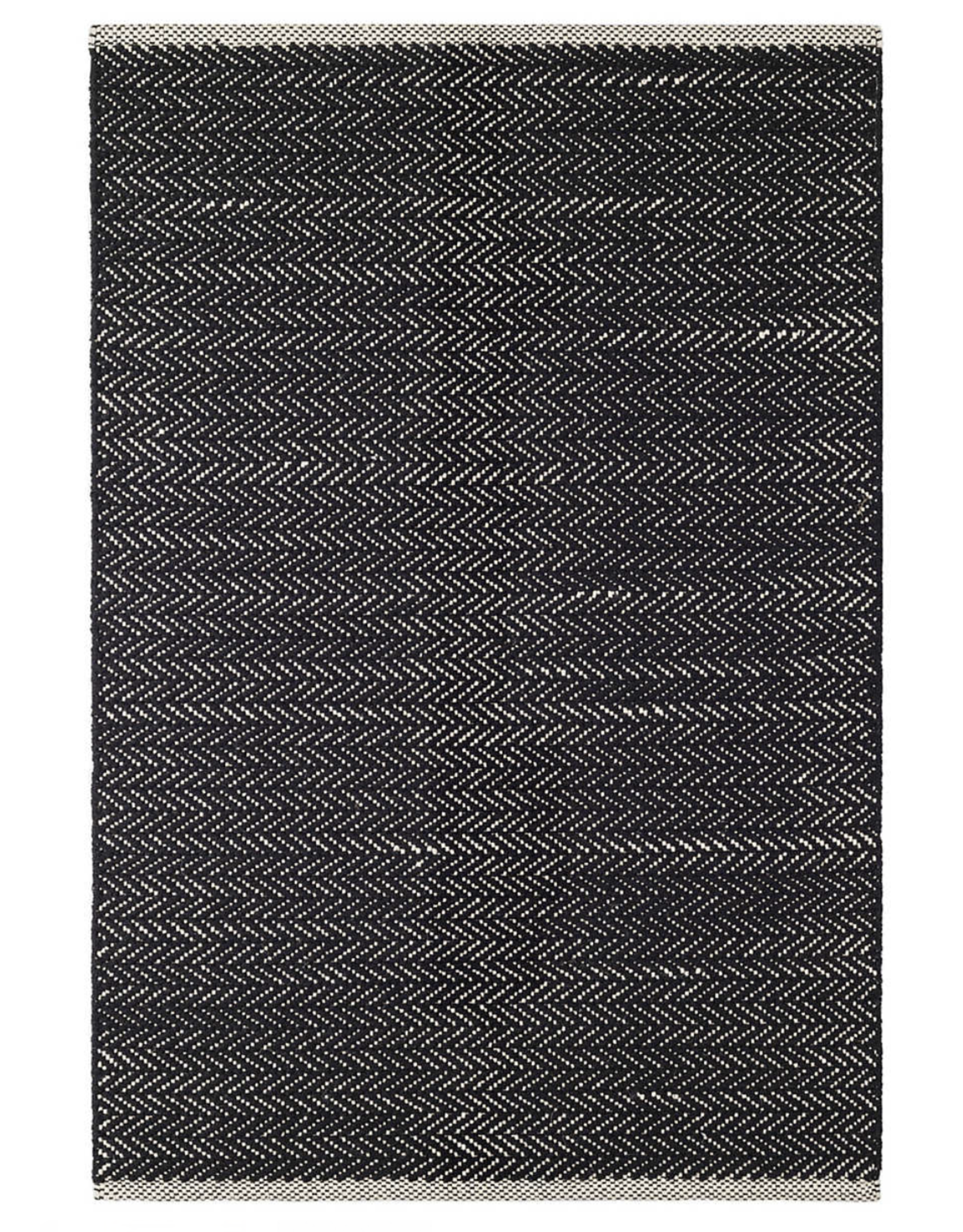 Dash & Albert Herringbone Cotton 2'x3' - Black