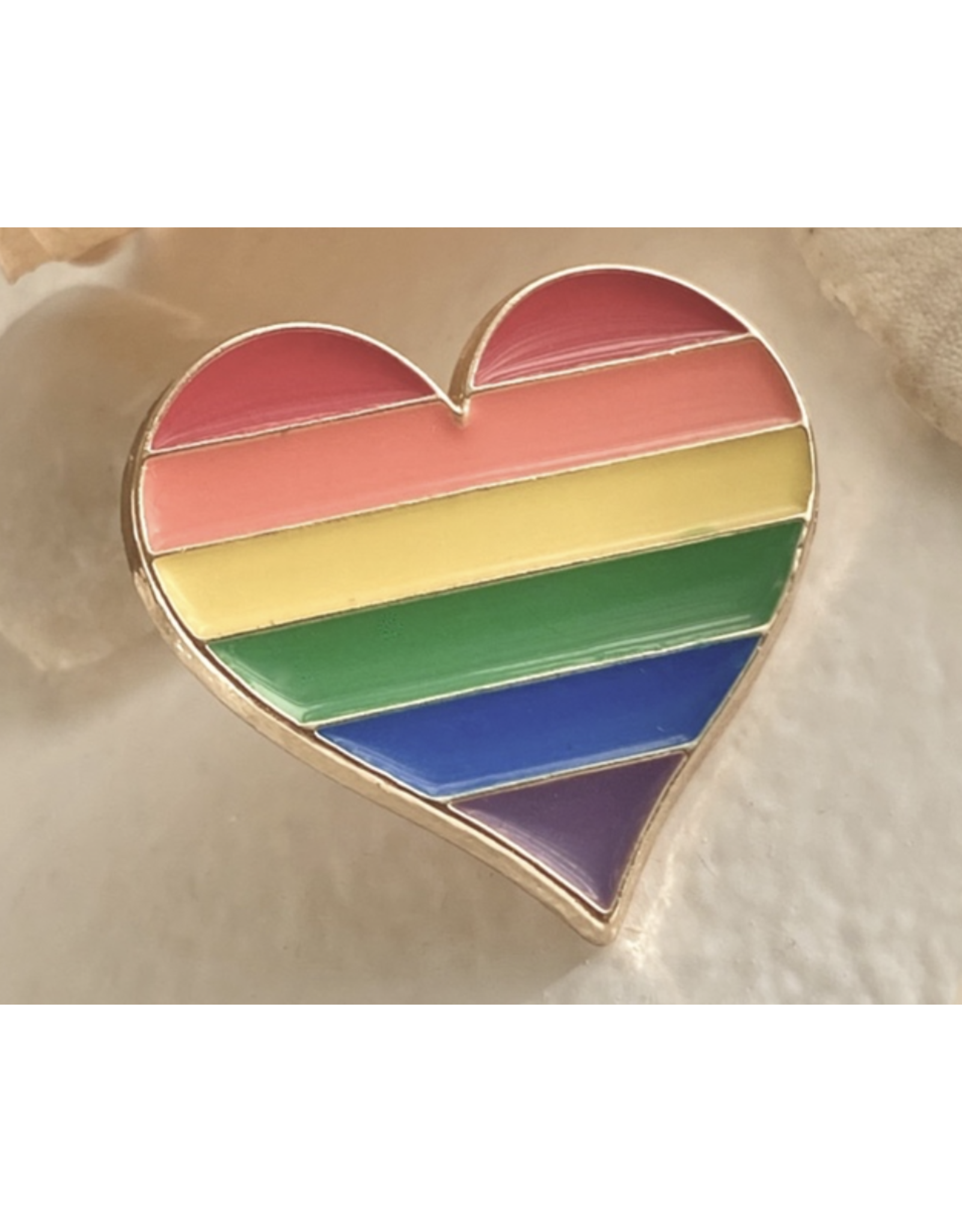 Pika & Bear Kinsey Pride Heart Pin