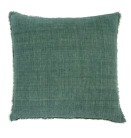 Lina Linen Pillow - Celeste Green- 24" x 24"