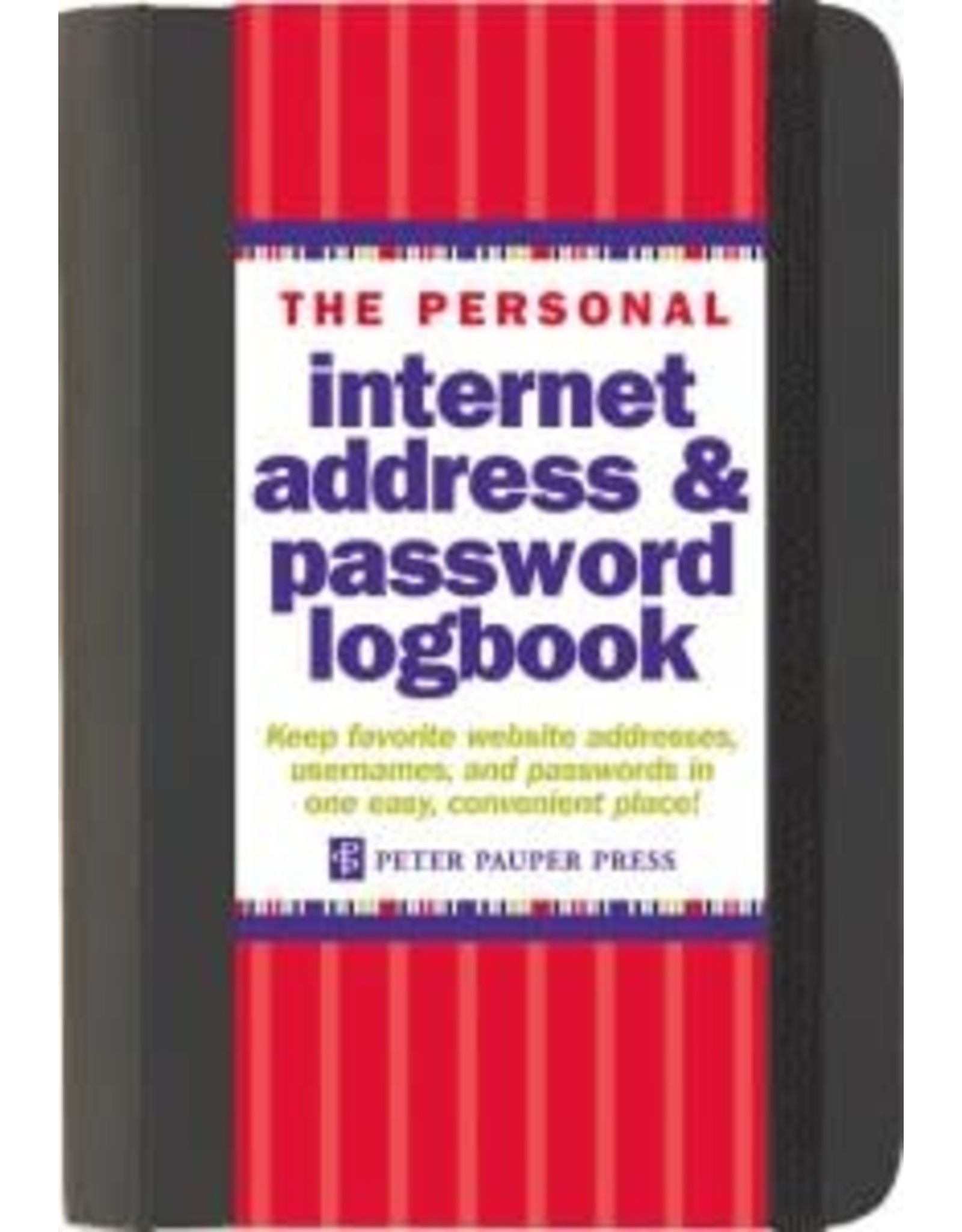 Internet Address & Password Logbook- Large Print