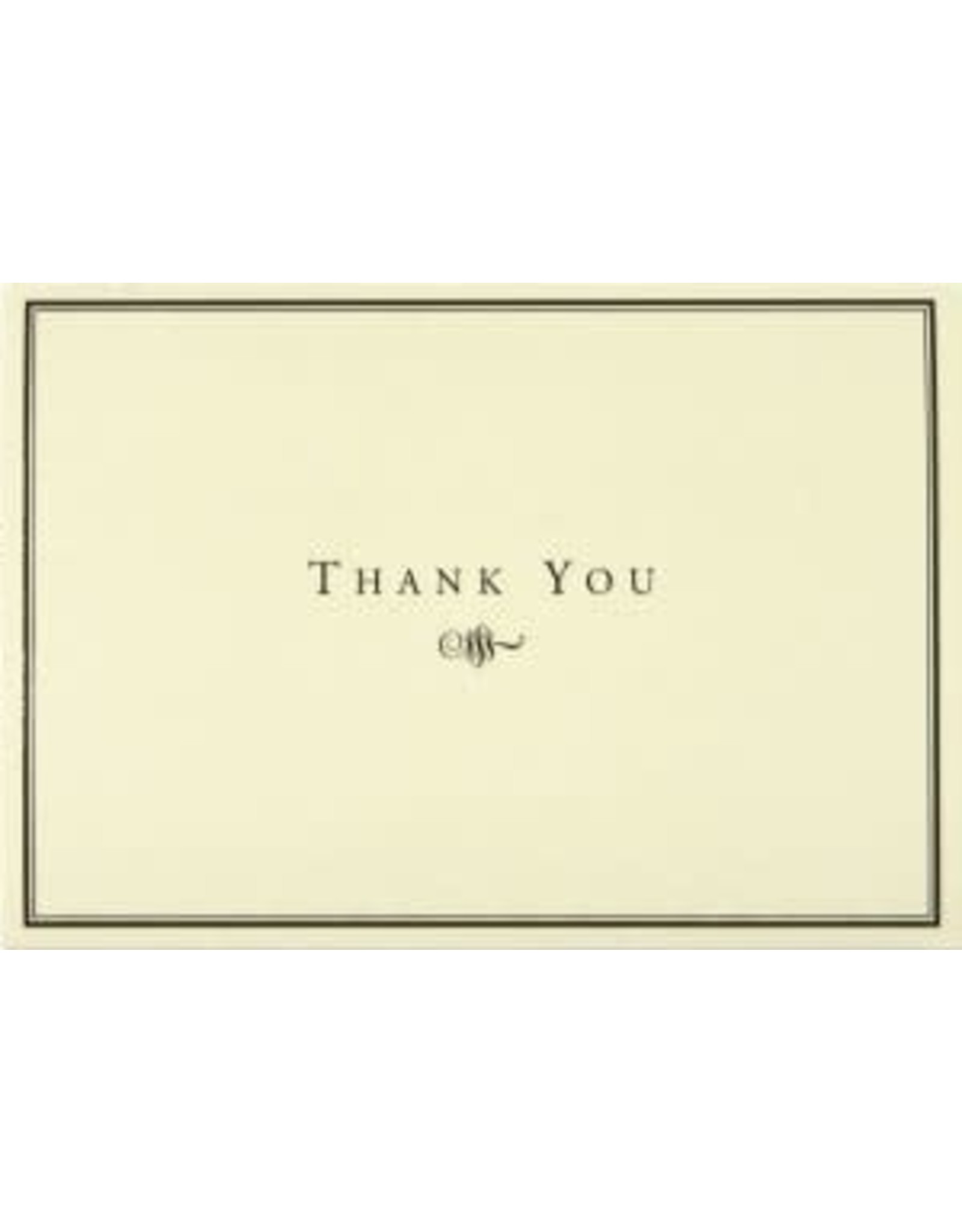 Boxed Thank You Cards -  Black/Cream