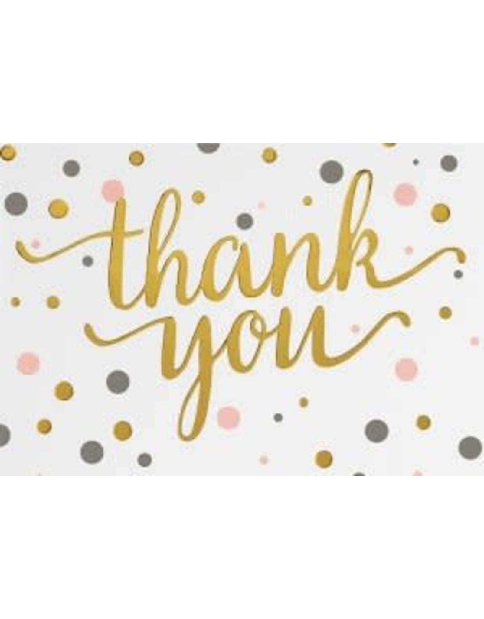 Boxed Thank You Cards - Pink & Gold Dots