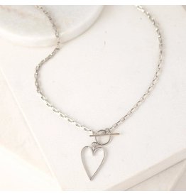 Lovestruck Heart Necklace Silver