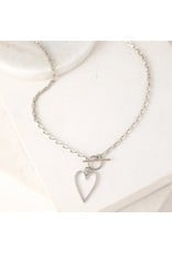 Lovestruck Heart Necklace Silver