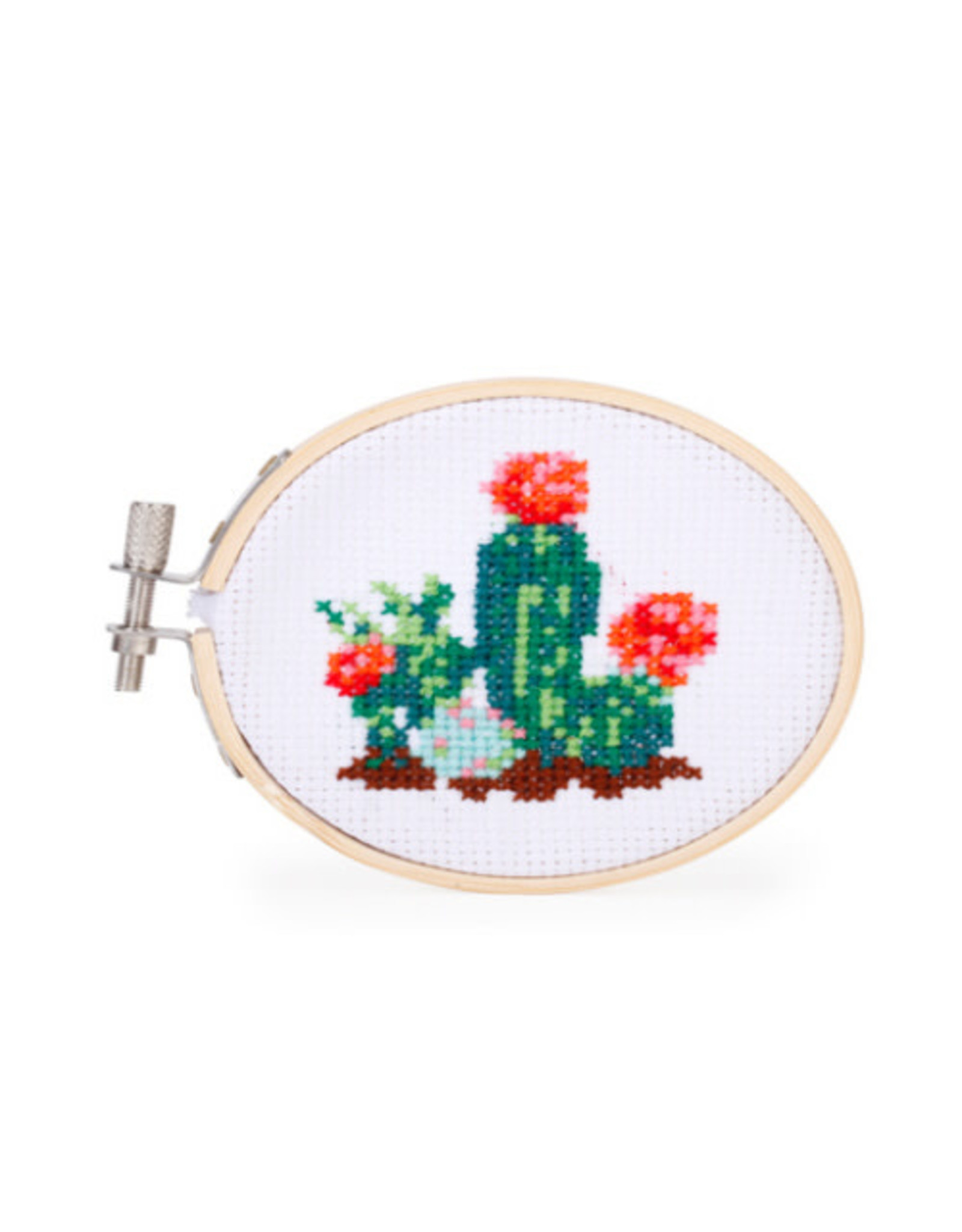 Mini Cross Stitch Embroidery Kit - Cactus