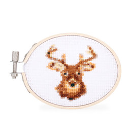 Mini Cross Stitch Embroidery Kit - Deer