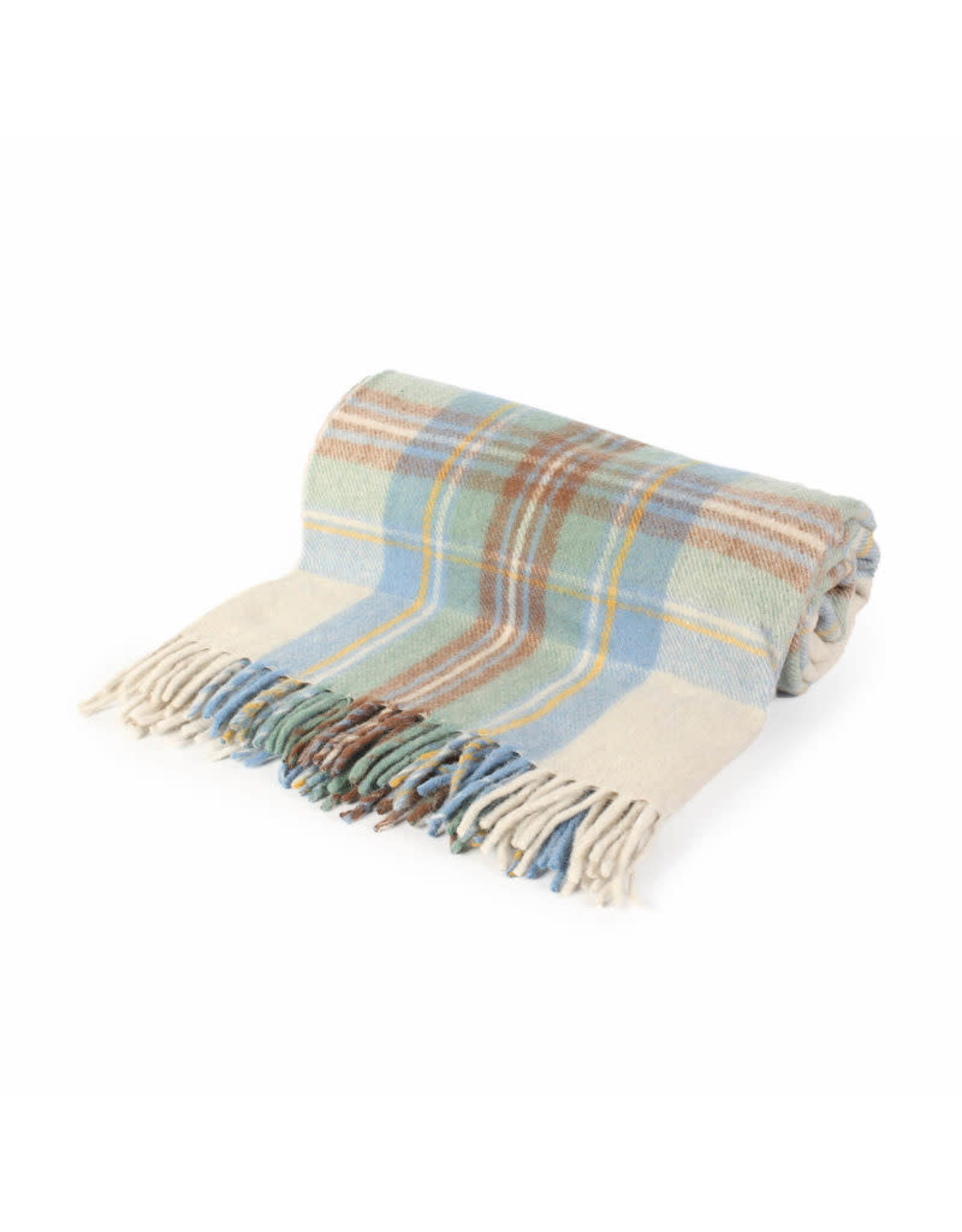 Patrick King Woollen Co. PK Highland Wool Throw - Muted Blue Stewart