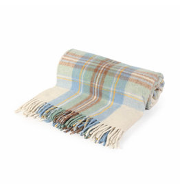 Patrick King Woollen Co. PK Highland Wool Throw - Muted Blue Stewart