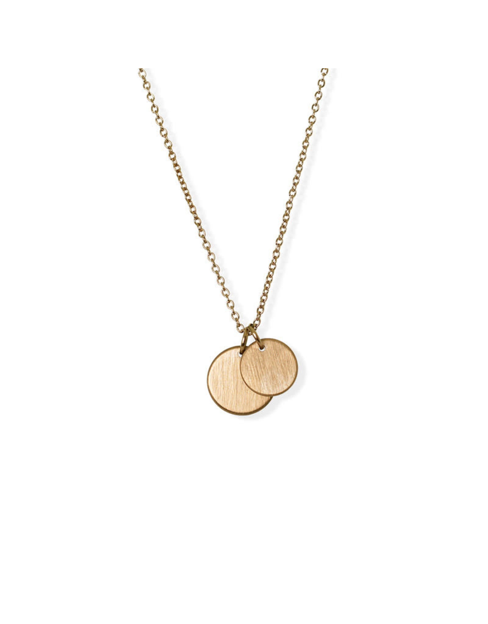 jj+rr Double Circle Drop Necklace