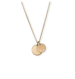 jj+rr Double Circle Drop Necklace