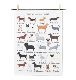 Dog Alphabet Tea Towel