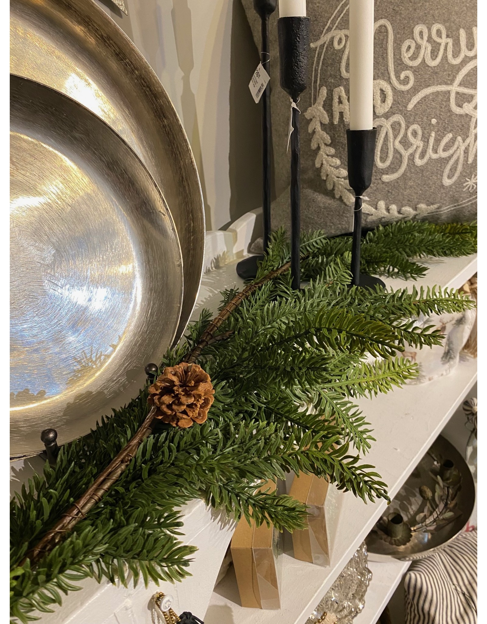 72" Faux Garland With Pinecones