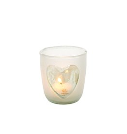 Frosted Heart Votive - S