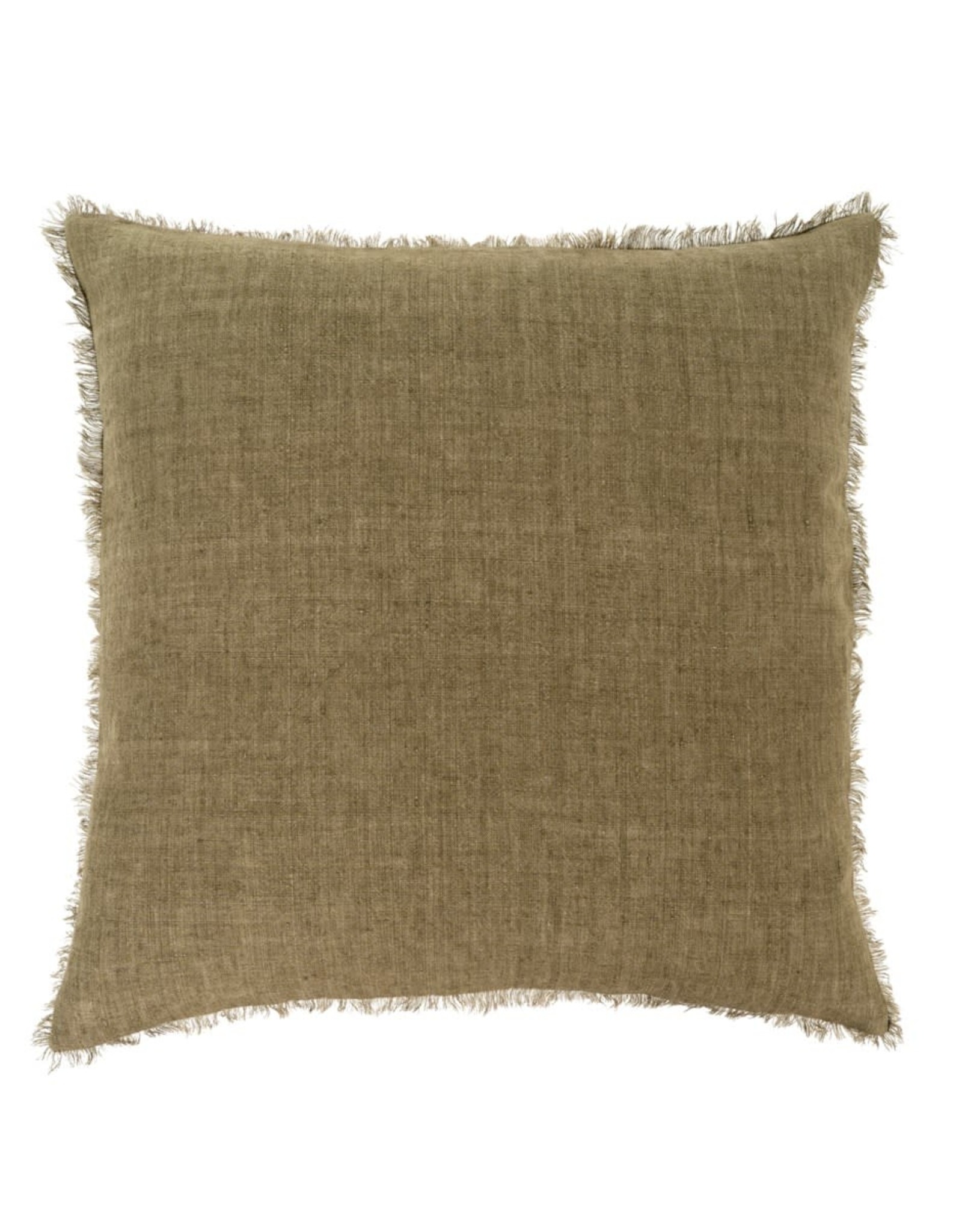 Lina Linen Pillow - Kelp - 24" x 24"