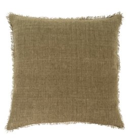 Lina Linen Pillow - Kelp - 24" x 24"