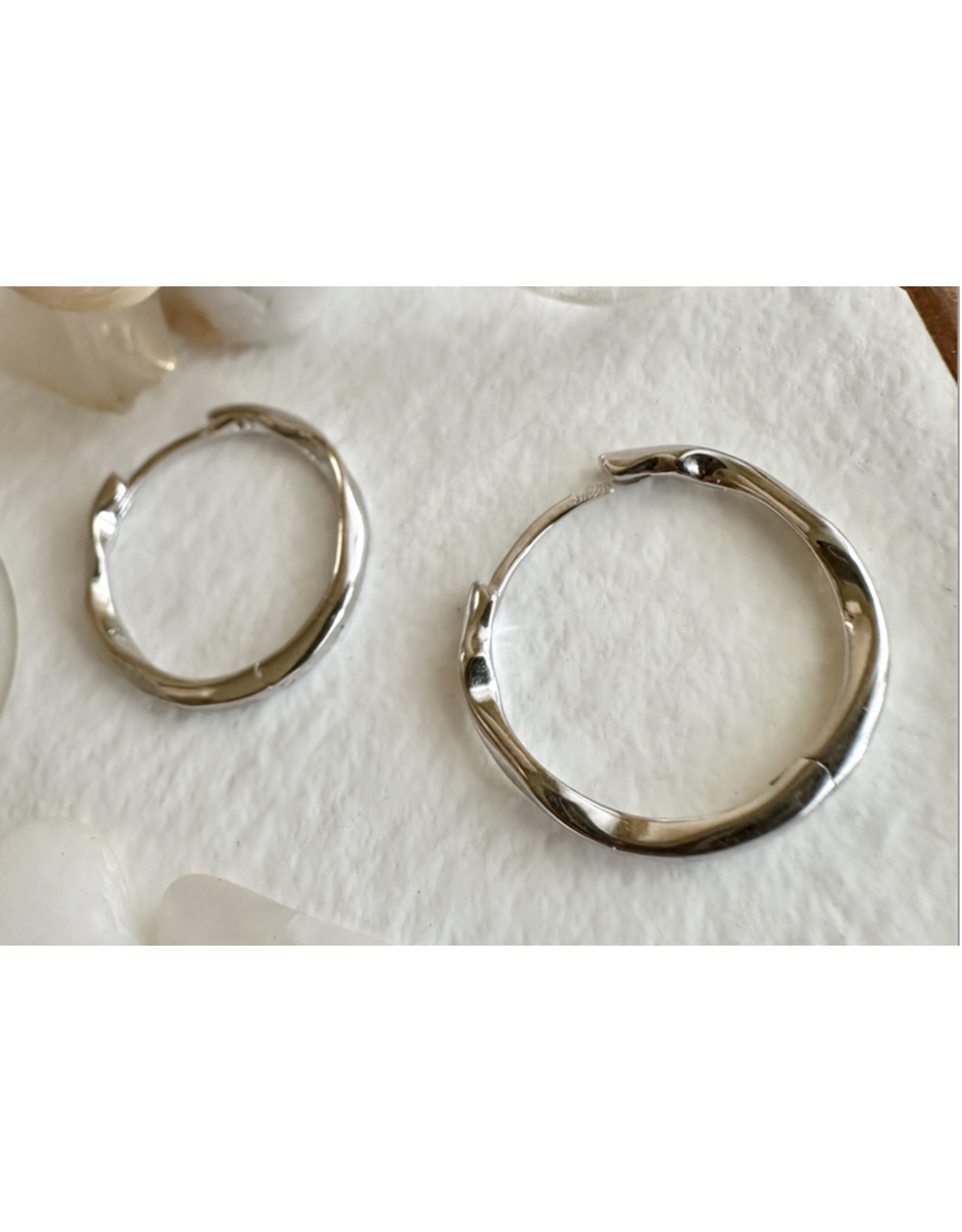 Pika & Bear Michio 20mm Textured Hoop Earring