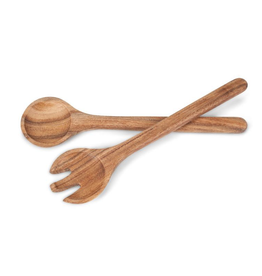 Natural Wood Salad Servers