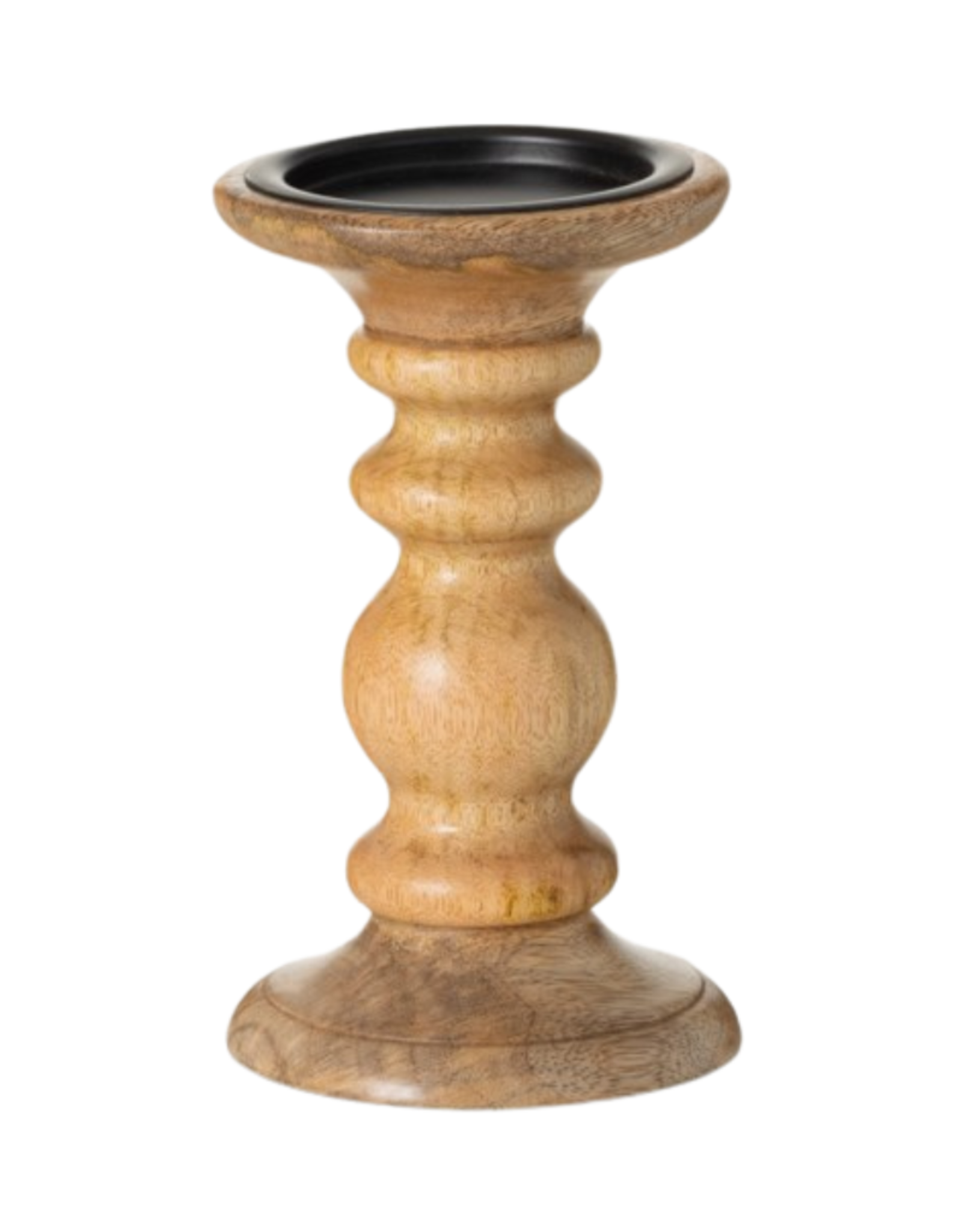 Wood Pillar Candle Holder Lulu & Lavigne Home Studio