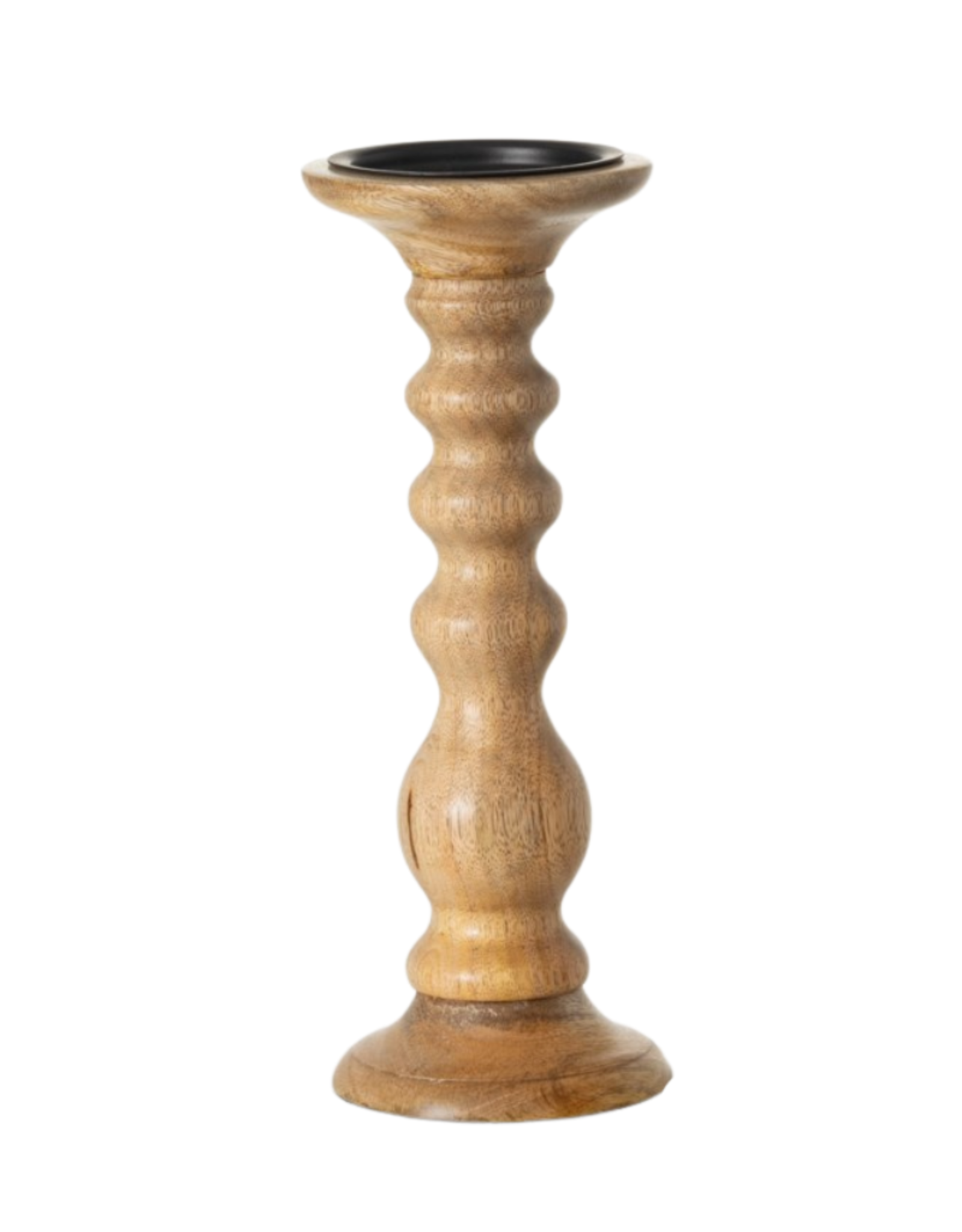 Wood Pillar Candle Holder Lulu & Lavigne Home Studio