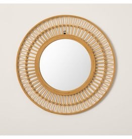 Rattan Round Mirror - 28"