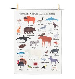 Canadian Wildlife Alphabet Tea Towel
