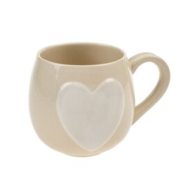 Big Heart Mug - Cream/White