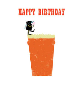 Birthday - Birthday Beer - Mini Card