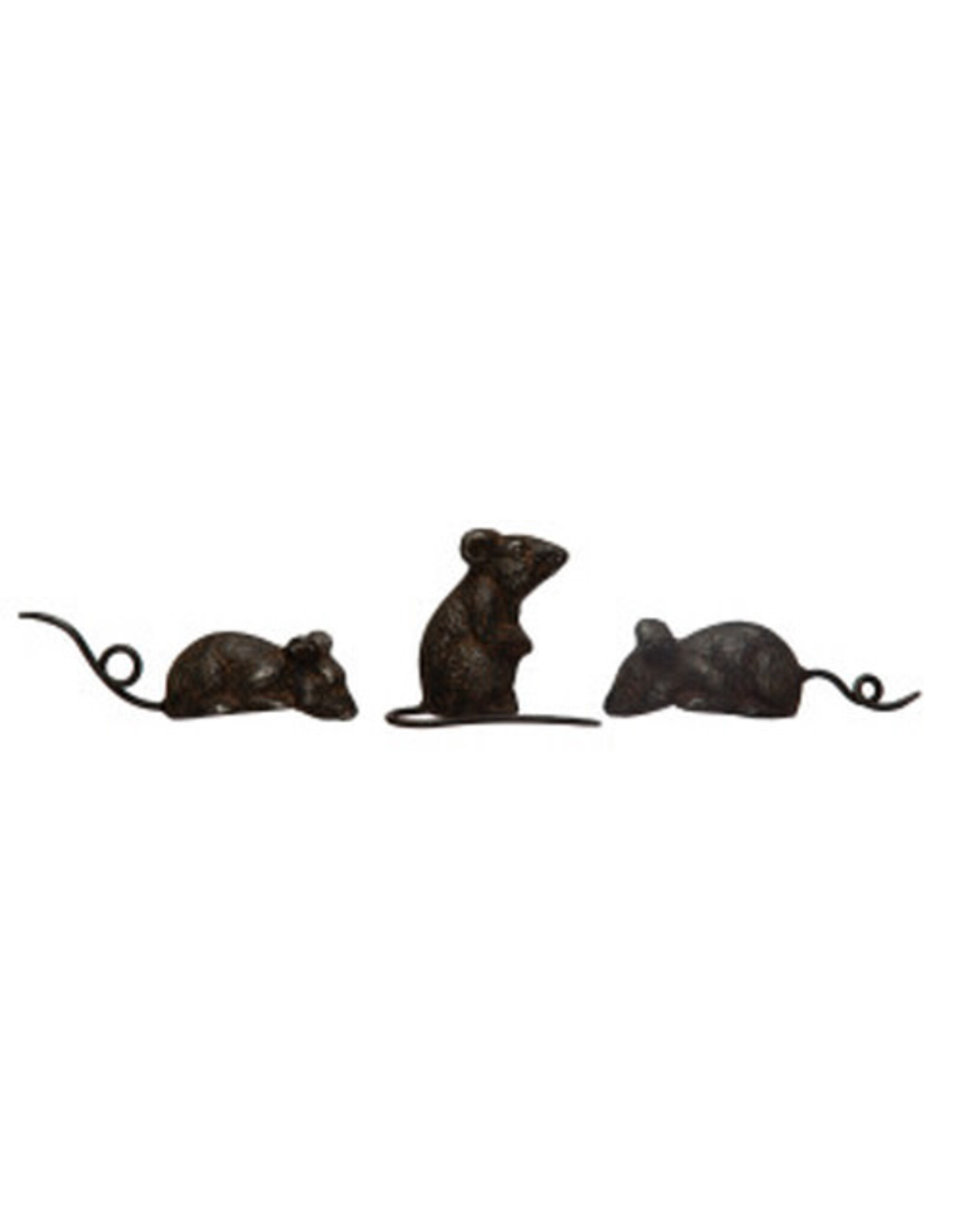 Distressed Metal Mouse Decor