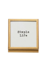 Gold Square Metal Frame with Saying -