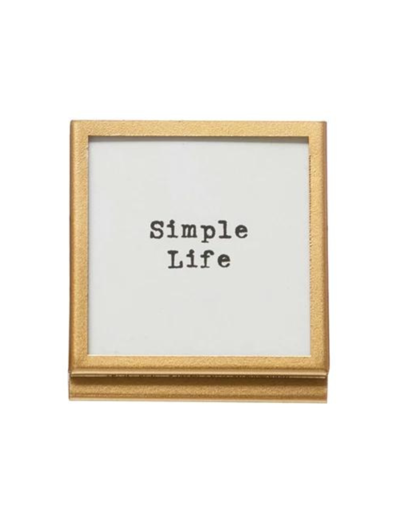 Gold Square Metal Frame with Saying -