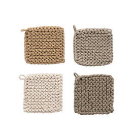 Square Cotton Crocheted Pot Holder