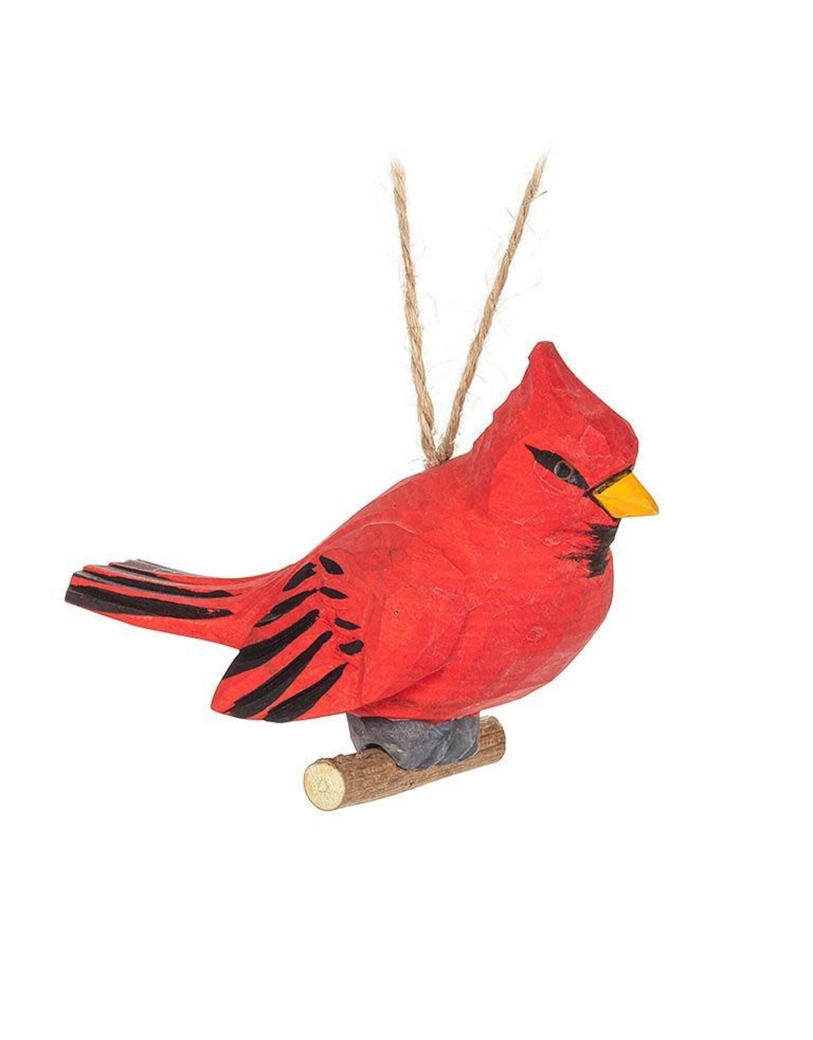 Cardinal Carved Ornament